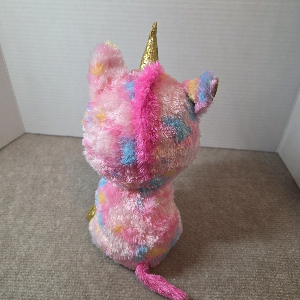 TY Beanie Boos Fantasia 10" Plush Toy Stuffed Animal Unicorn Pink Pastel Glitter - Picture 6 of 8